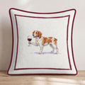 Red Wine Brittany Throw Pillow - Hillcroft Home