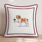Red Wine Brittany Throw Pillow - Hillcroft Home