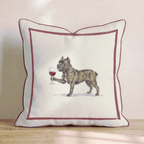 Red Wine Cane Corso Throw Pillow - Hillcroft Home