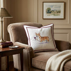 Red Wine Corgi Throw Pillow - Hillcroft Home