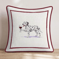 Red Wine Dalmation Throw Pillow - Hillcroft Home