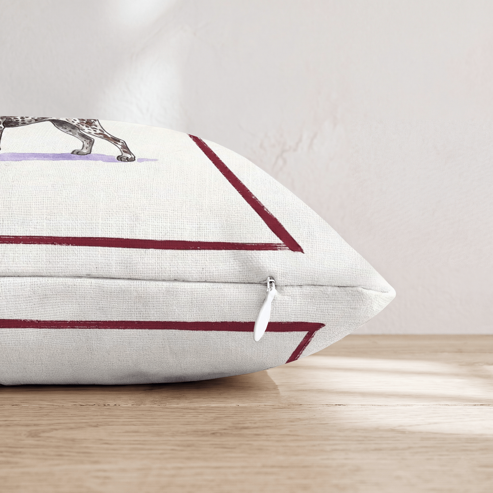 Red Wine German Shorthaired Pointer Throw Pillow - Hillcroft Home