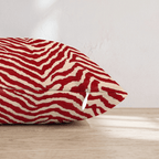 Red Zebra Throw Pillow - Hillcroft Home