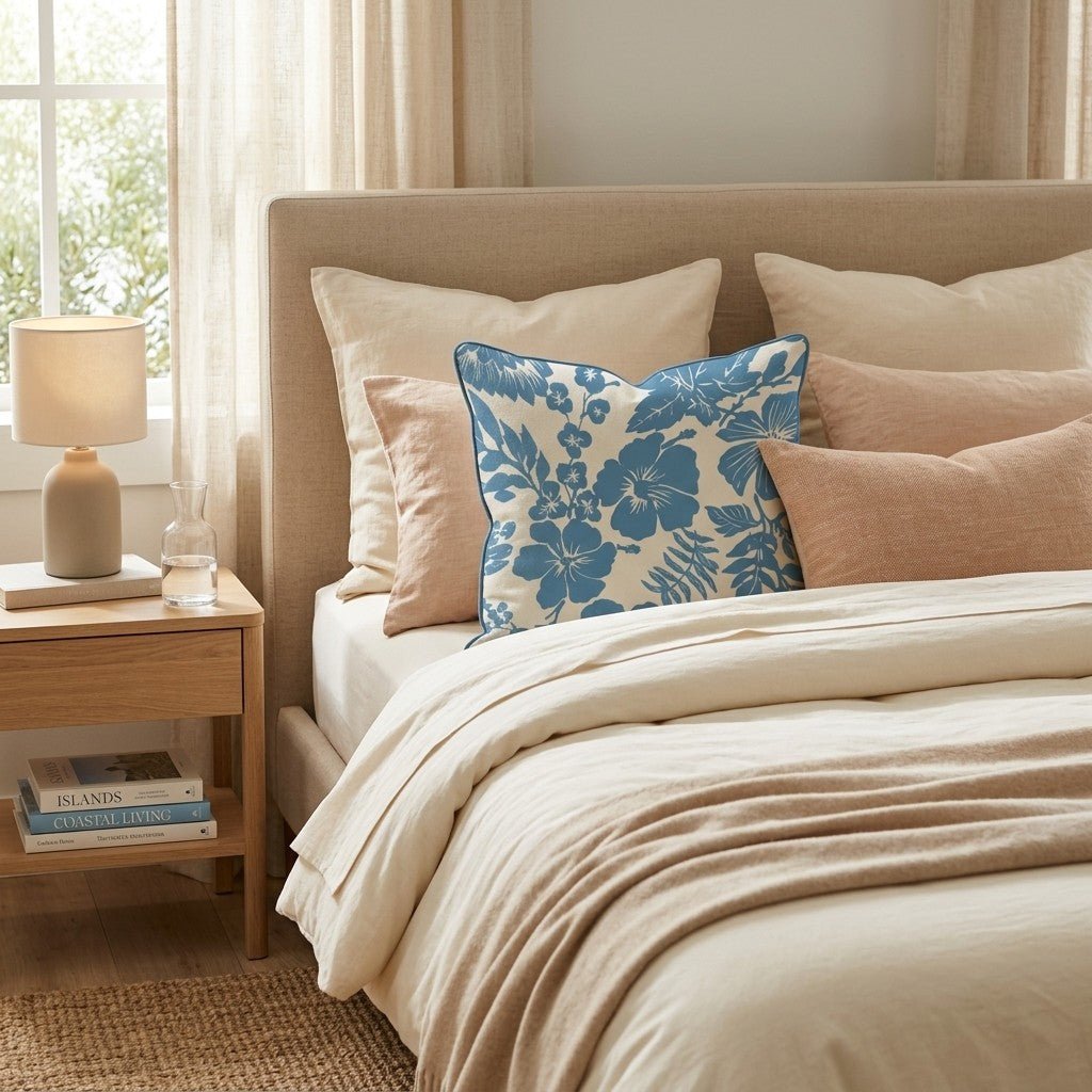 Reef Bloom Throw Pillow - Hillcroft Home