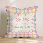 Refuge and Strength Throw Pillow - Hillcroft Home