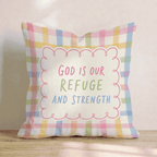 Refuge and Strength Throw Pillow - Hillcroft Home