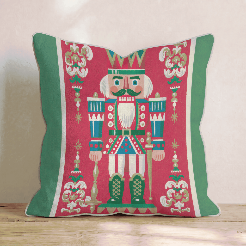 Regal Nutcracker Sentry Throw Pillow - Hillcroft Home