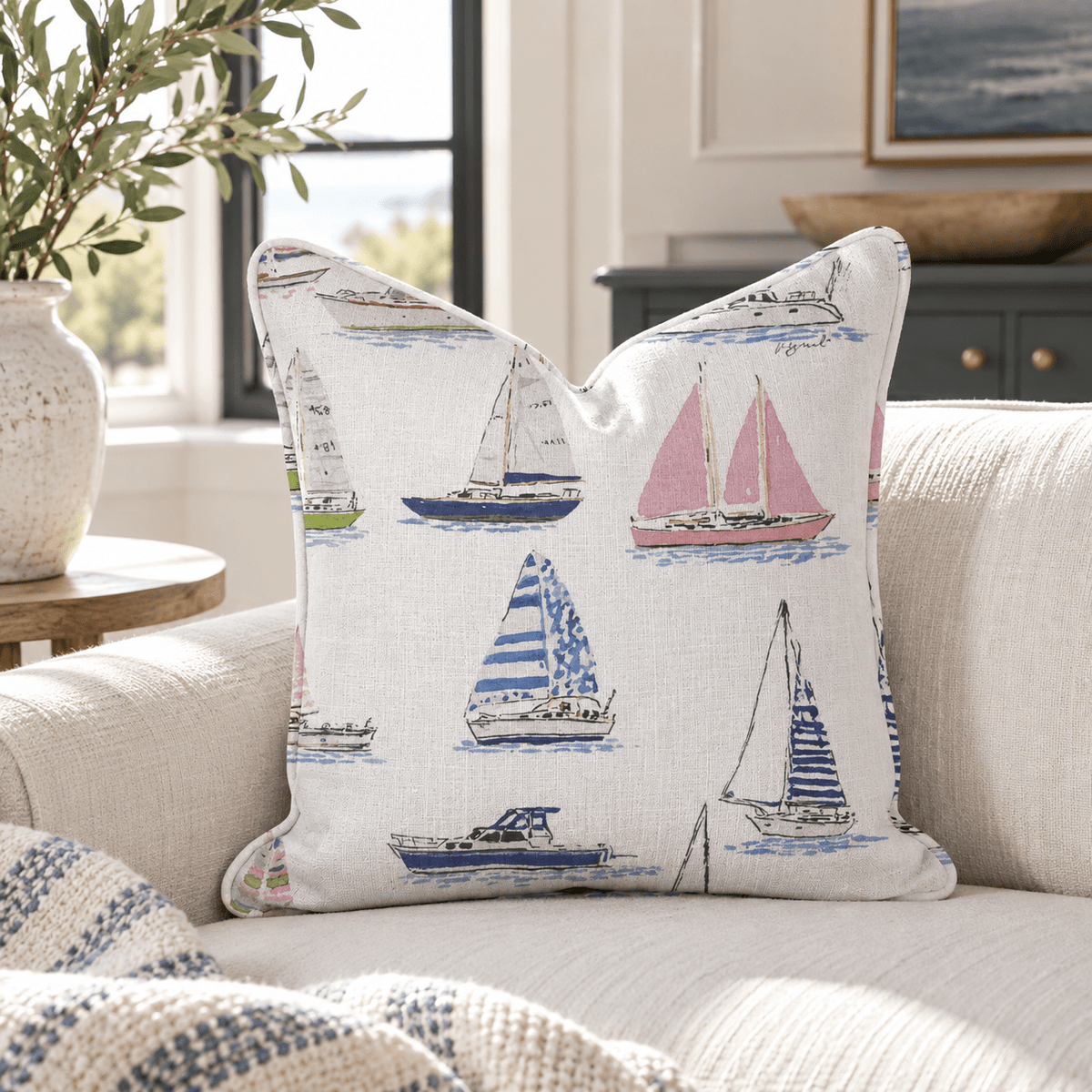 Regatta Scatter Throw Pillow throw pillow - Hillcroft Home