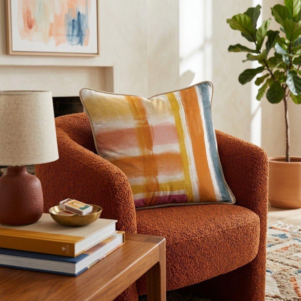 Regatta Stripes Throw Pillow - Hillcroft Home