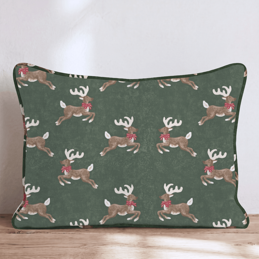 Reindeer Games Throw Pillow throw pillow - Hillcroft Home
