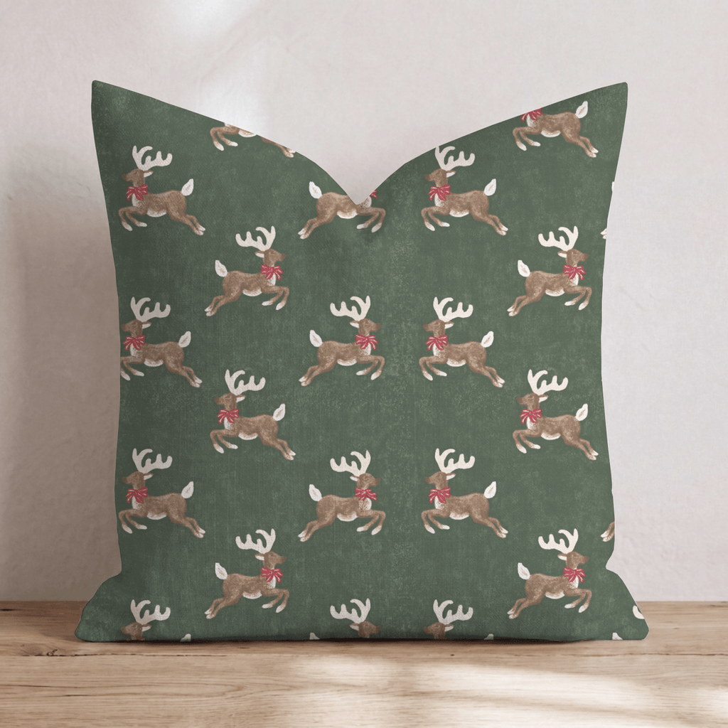 Reindeer Games Throw Pillow throw pillow - Hillcroft Home