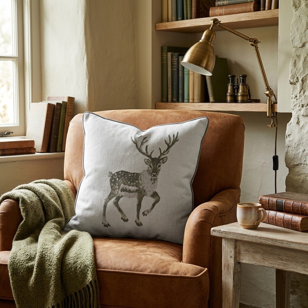Reindeer Magic Throw Pillow - Hillcroft Home