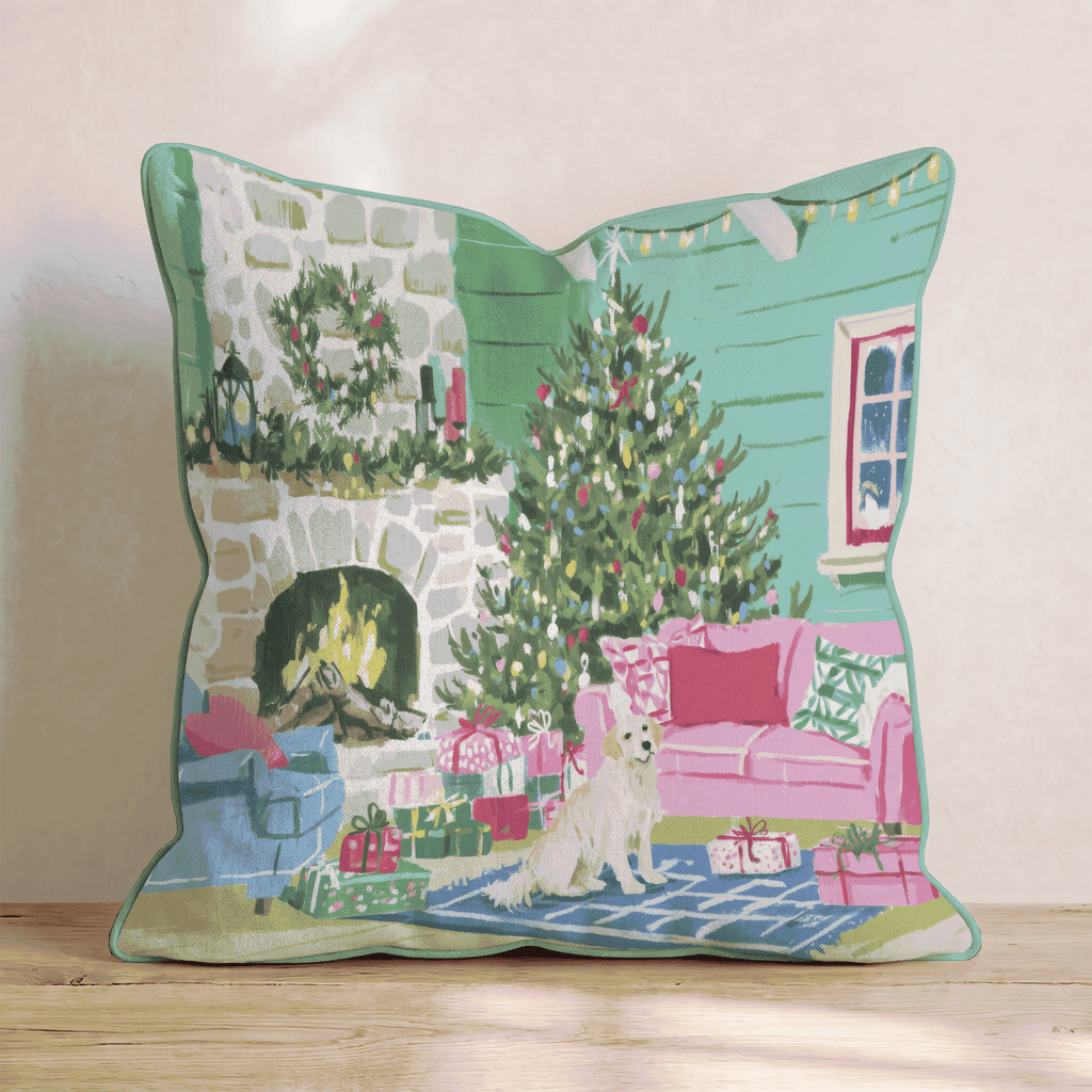 Retriever Fireside Cabin Throw Pillow - Hillcroft Home
