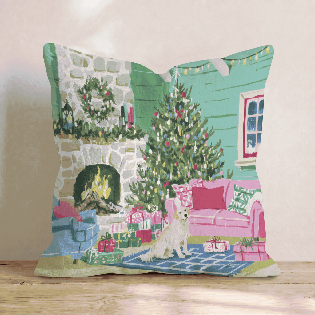 Retriever Fireside Cabin Throw Pillow - Hillcroft Home