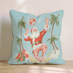 Retro Beach Serve Throw Pillow - Hillcroft Home