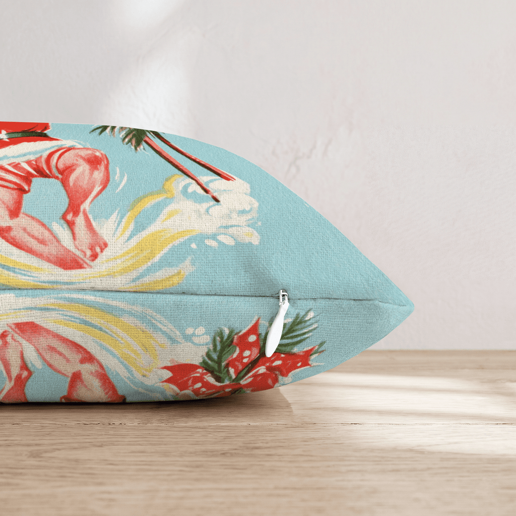 Retro Beach Serve Throw Pillow - Hillcroft Home