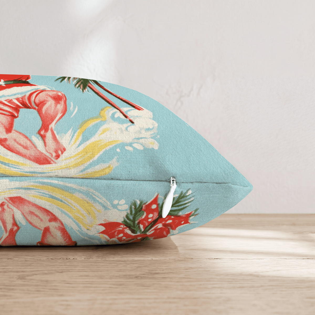 Retro Beach Serve Throw Pillow - Hillcroft Home