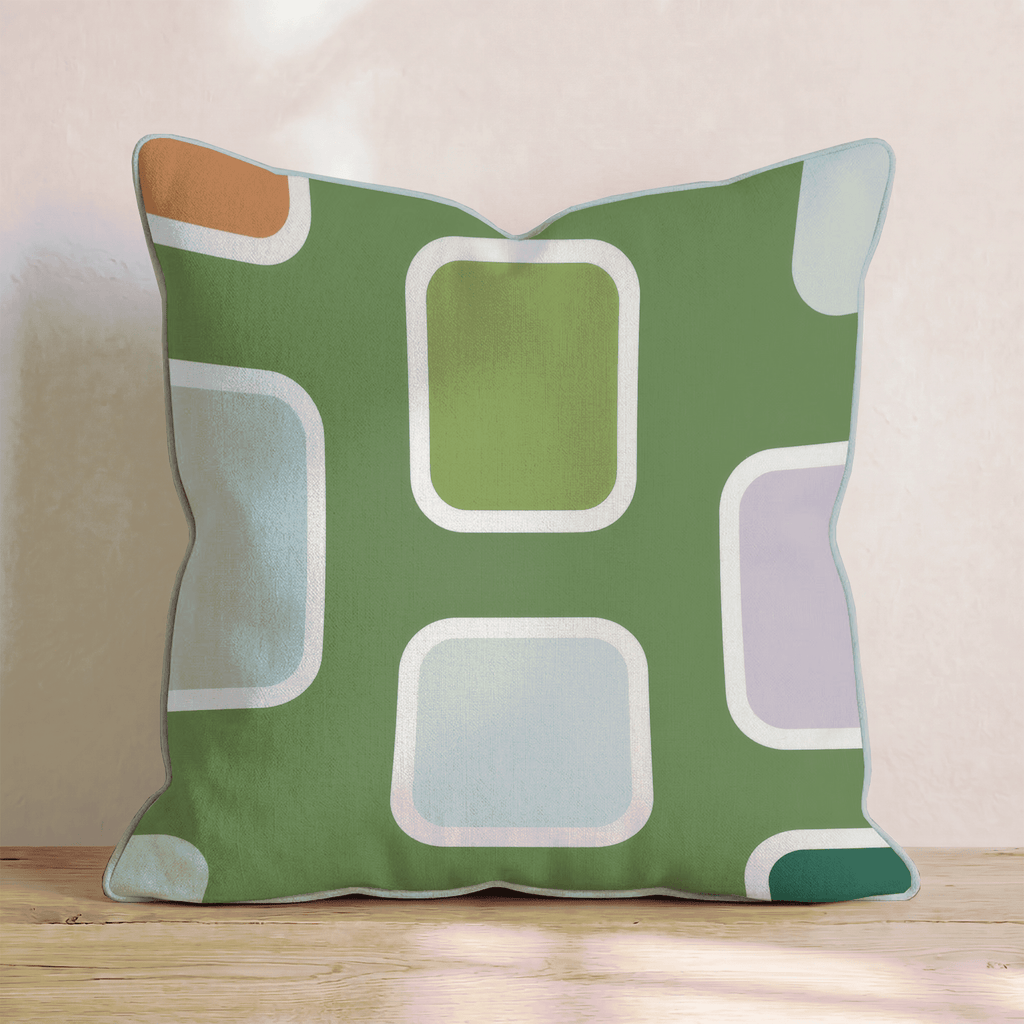 Retro Block Party Throw Pillow - Hillcroft Home