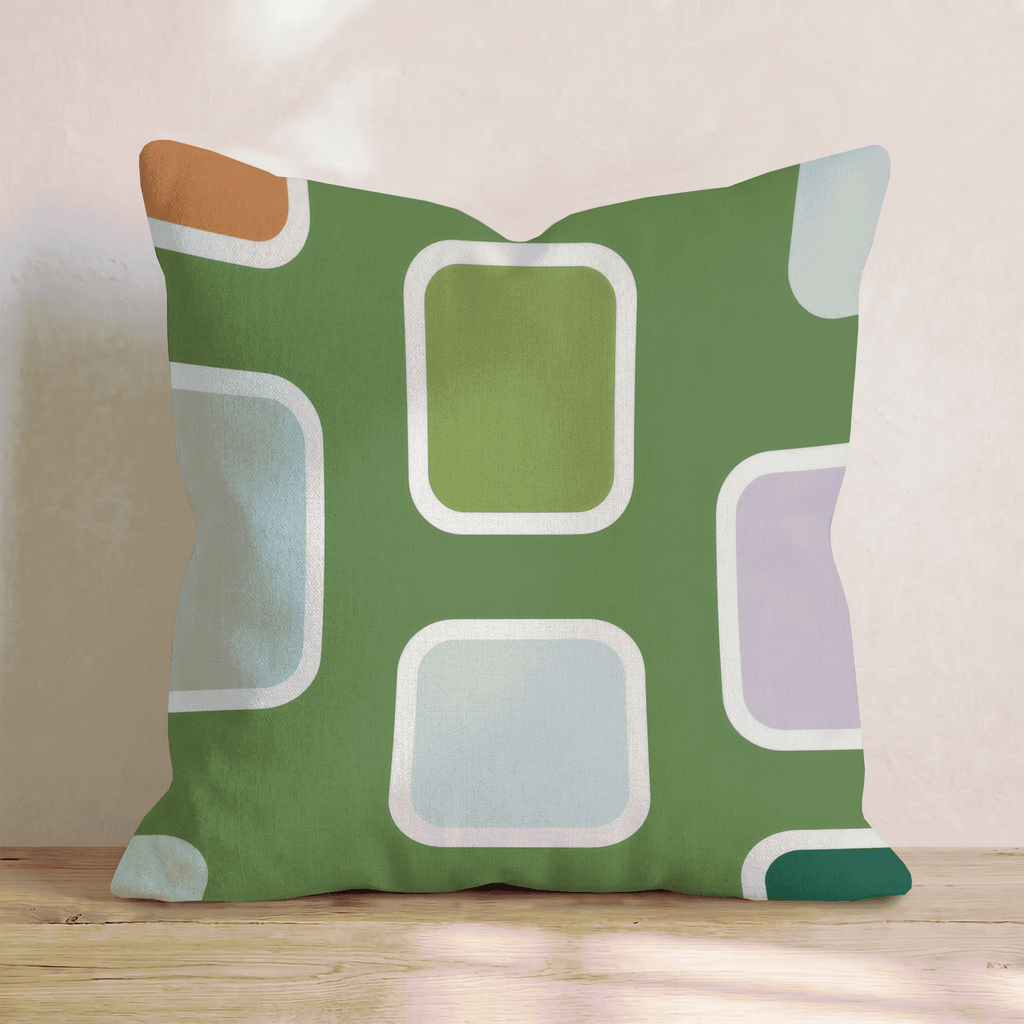 Retro Block Party Throw Pillow - Hillcroft Home