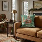Retro Fisherman Santa Throw Pillow - Hillcroft Home