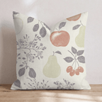 Retro Harvest Stamp Throw Pillow - Hillcroft Home