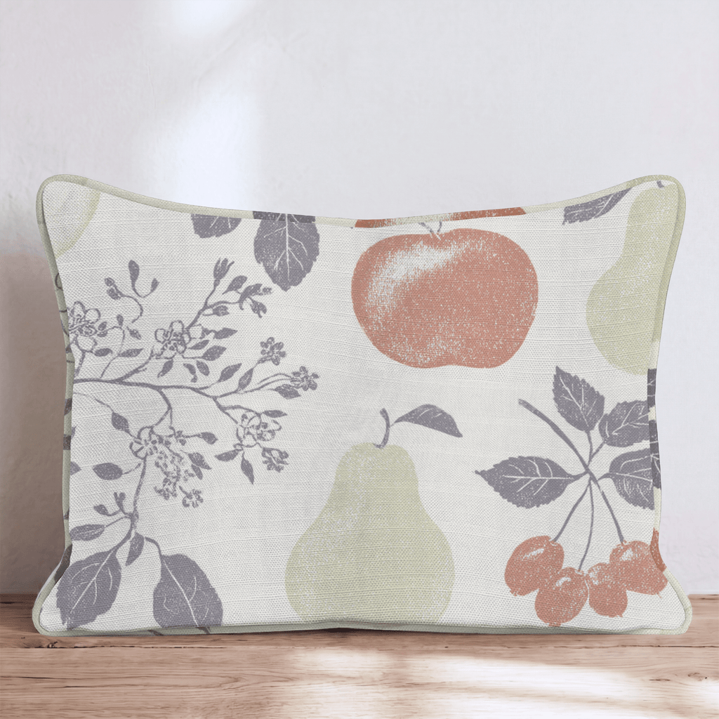 Retro Harvest Stamp Throw Pillow - Hillcroft Home