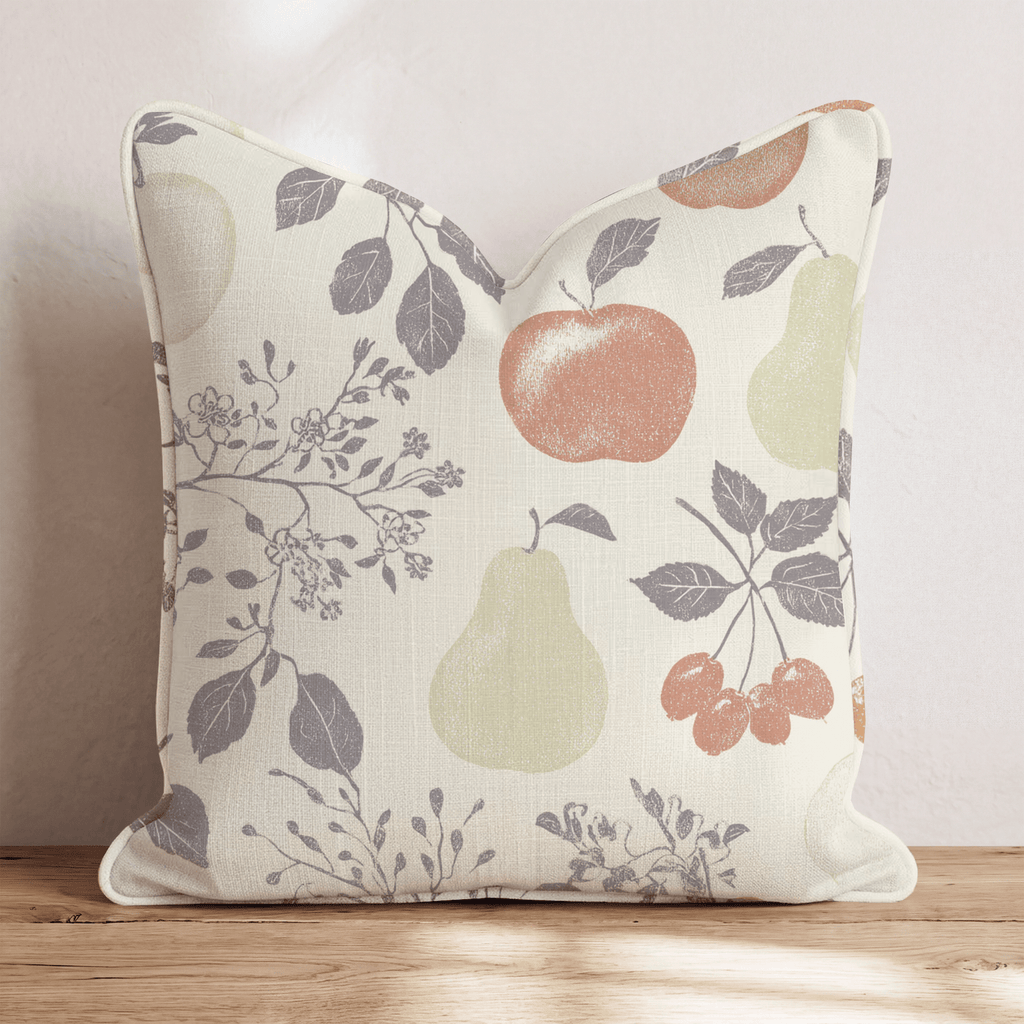 Retro Harvest Stamp Throw Pillow - Hillcroft Home