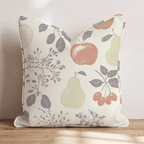 Retro Harvest Stamp Throw Pillow - Hillcroft Home