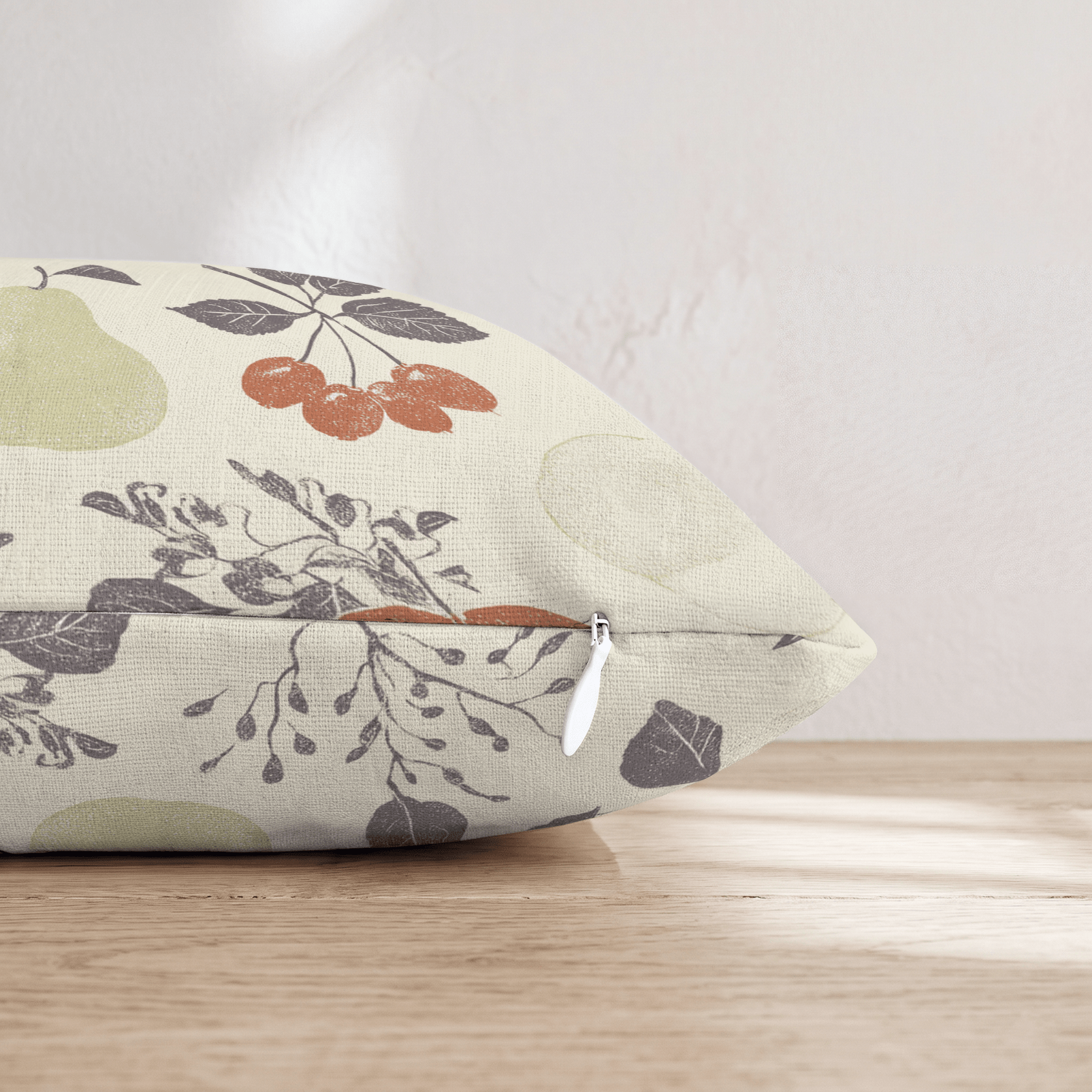 Retro Harvest Stamp Throw Pillow - Hillcroft Home