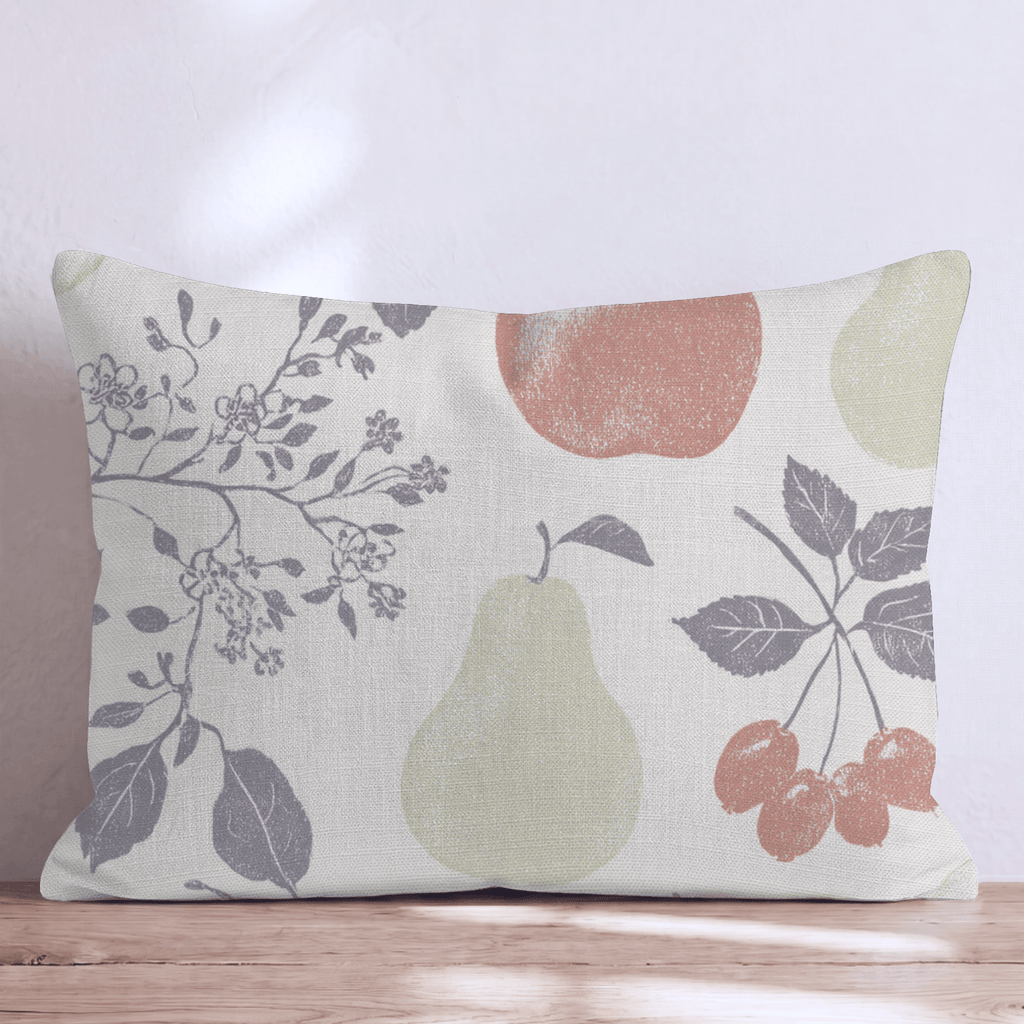 Retro Harvest Stamp Throw Pillow - Hillcroft Home