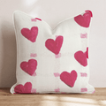 Retro Hearts Throw Pillow - Hillcroft Home