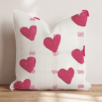 Retro Hearts Throw Pillow - Hillcroft Home
