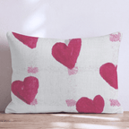 Retro Hearts Throw Pillow - Hillcroft Home
