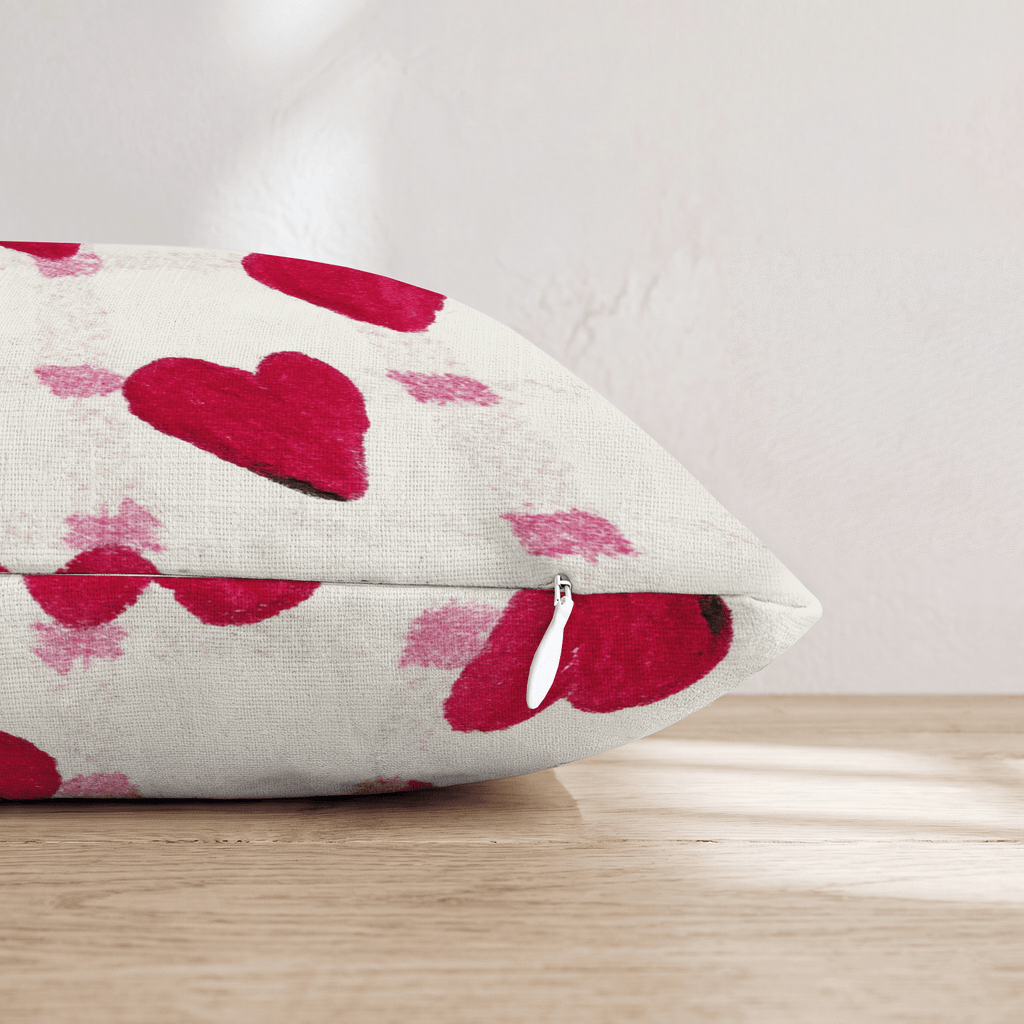Retro Hearts Throw Pillow - Hillcroft Home