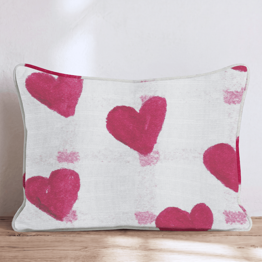 Retro Hearts Throw Pillow - Hillcroft Home