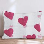 Retro Hearts Throw Pillow - Hillcroft Home