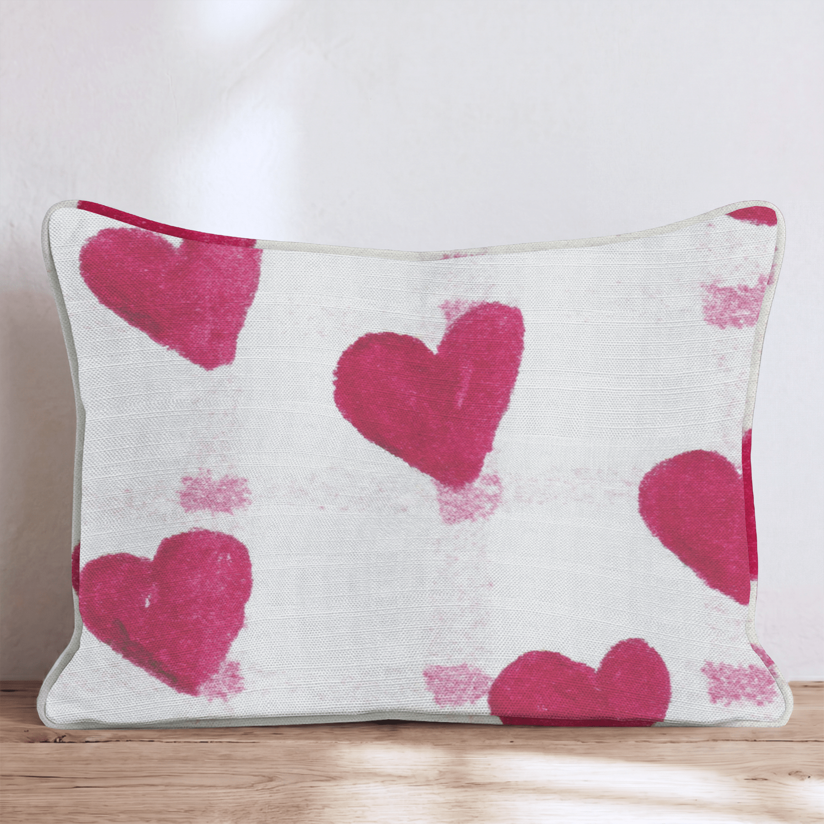 Retro Hearts Throw Pillow - Hillcroft Home