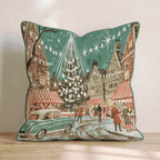 Retro Market Sparkle Throw Pillow - Hillcroft Home