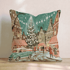 Retro Market Sparkle Throw Pillow - Hillcroft Home