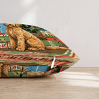 Retro Parlor Goldendoodle Throw Pillow - Hillcroft Home