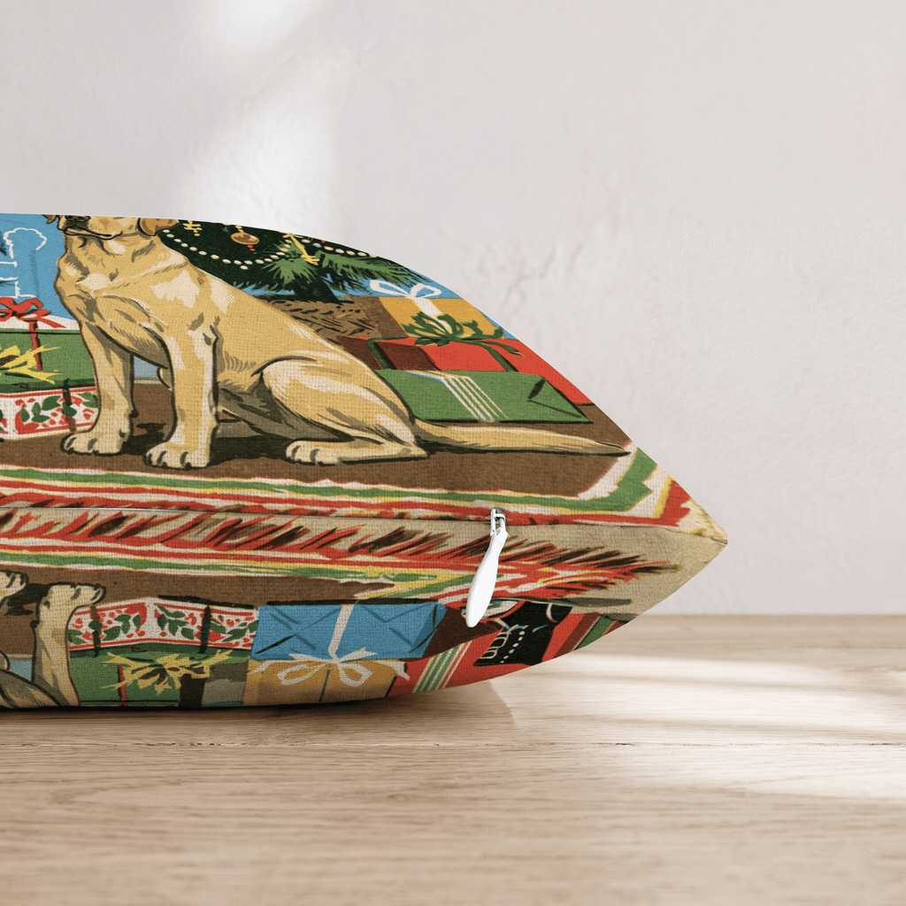 Retro Parlor Labrador Retriever Throw Pillow - Hillcroft Home
