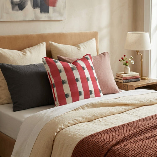 Retro Red Check Throw Pillow - Hillcroft Home