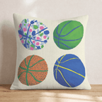 Retro Roundball Throw Pillow - Hillcroft Home