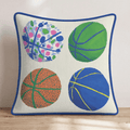 Retro Roundball Throw Pillow - Hillcroft Home