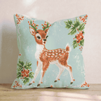 Retro Spotted Fawn Throw Pillow - Hillcroft Home