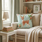 Retro Spotted Fawn Throw Pillow - Hillcroft Home