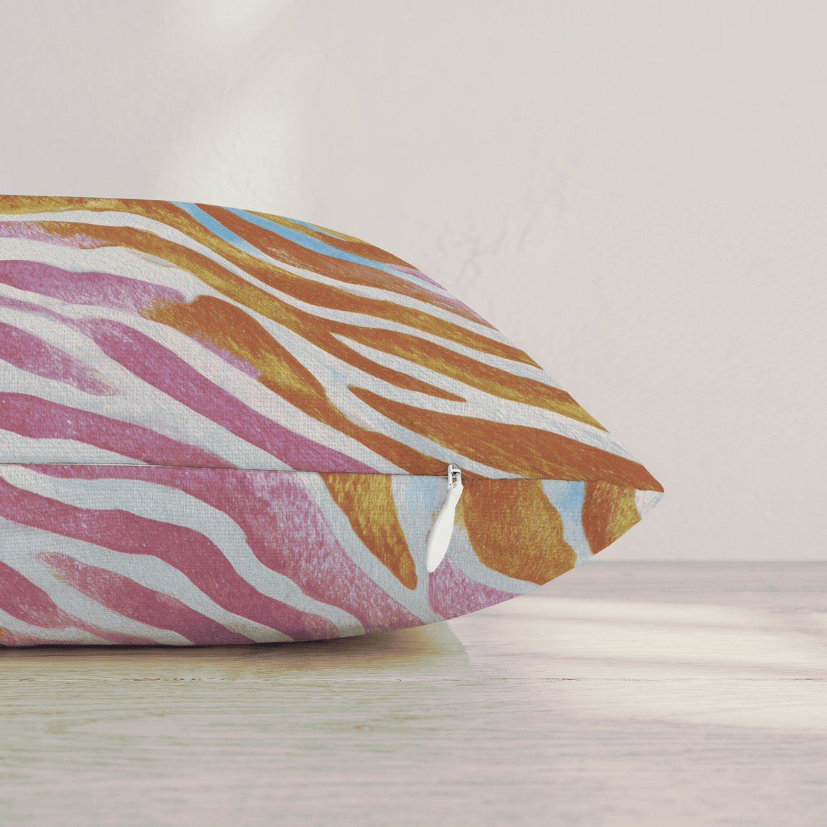 Retro Zebra Throw Pillow throw pillow - Hillcroft Home