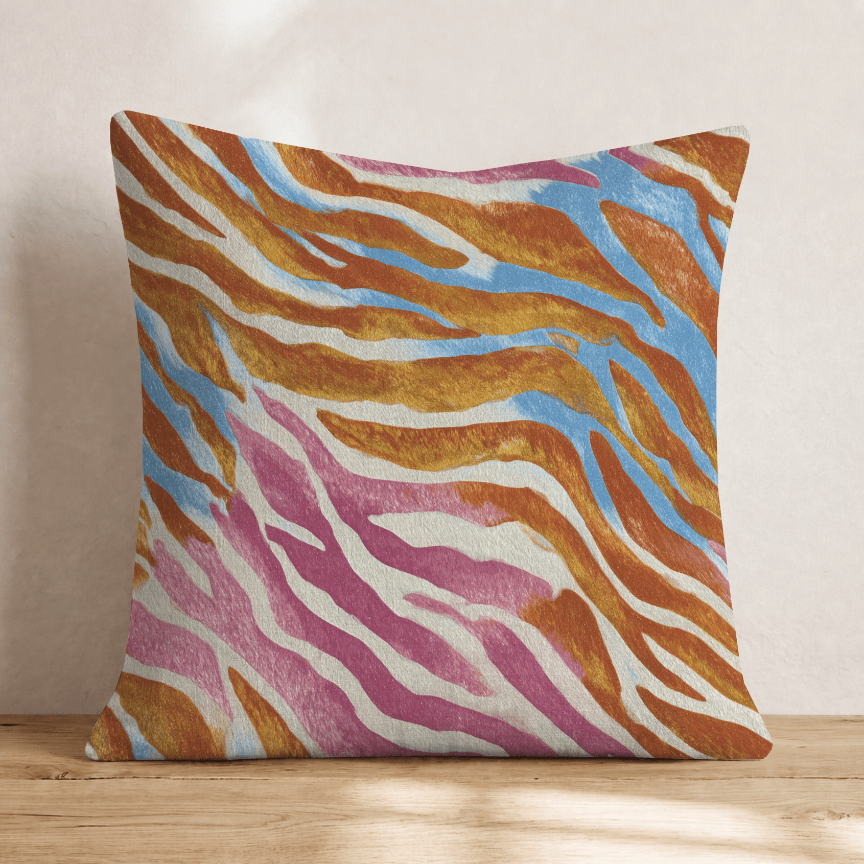 Retro Zebra Throw Pillow - Hillcroft Home