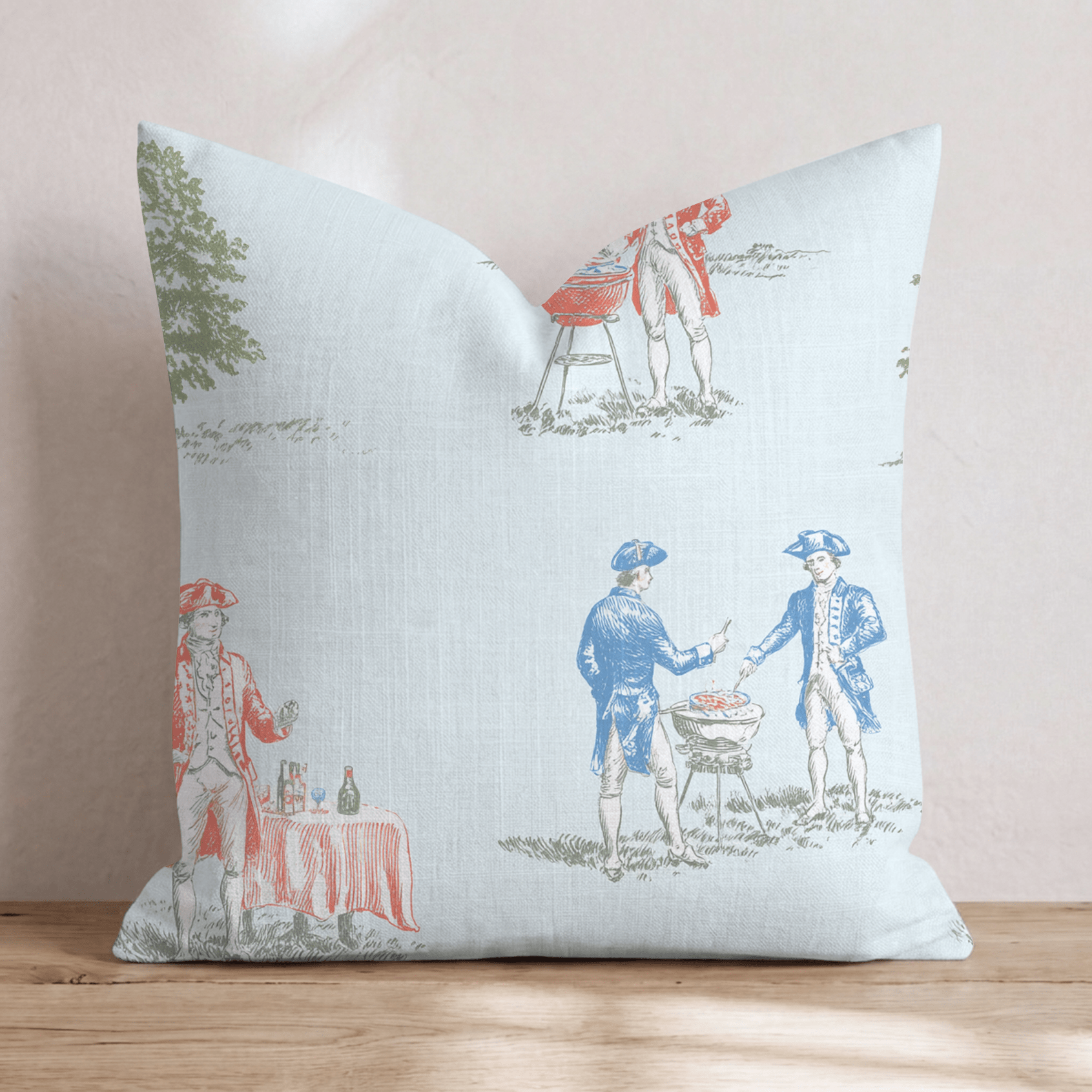 Revolutionary Barbeque Throw Pillow - Hillcroft Home