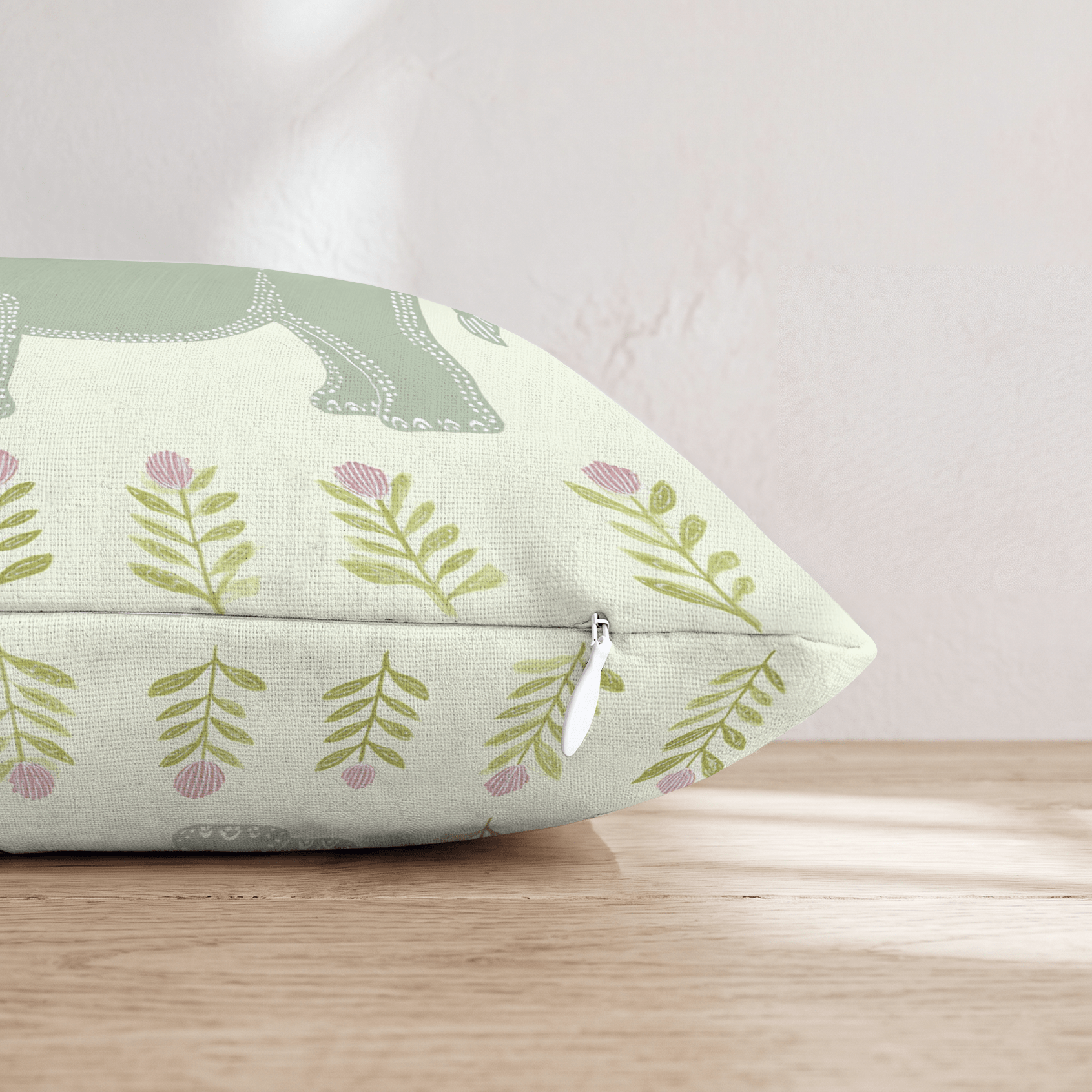 Rhino Garden Throw Pillow - Hillcroft Home